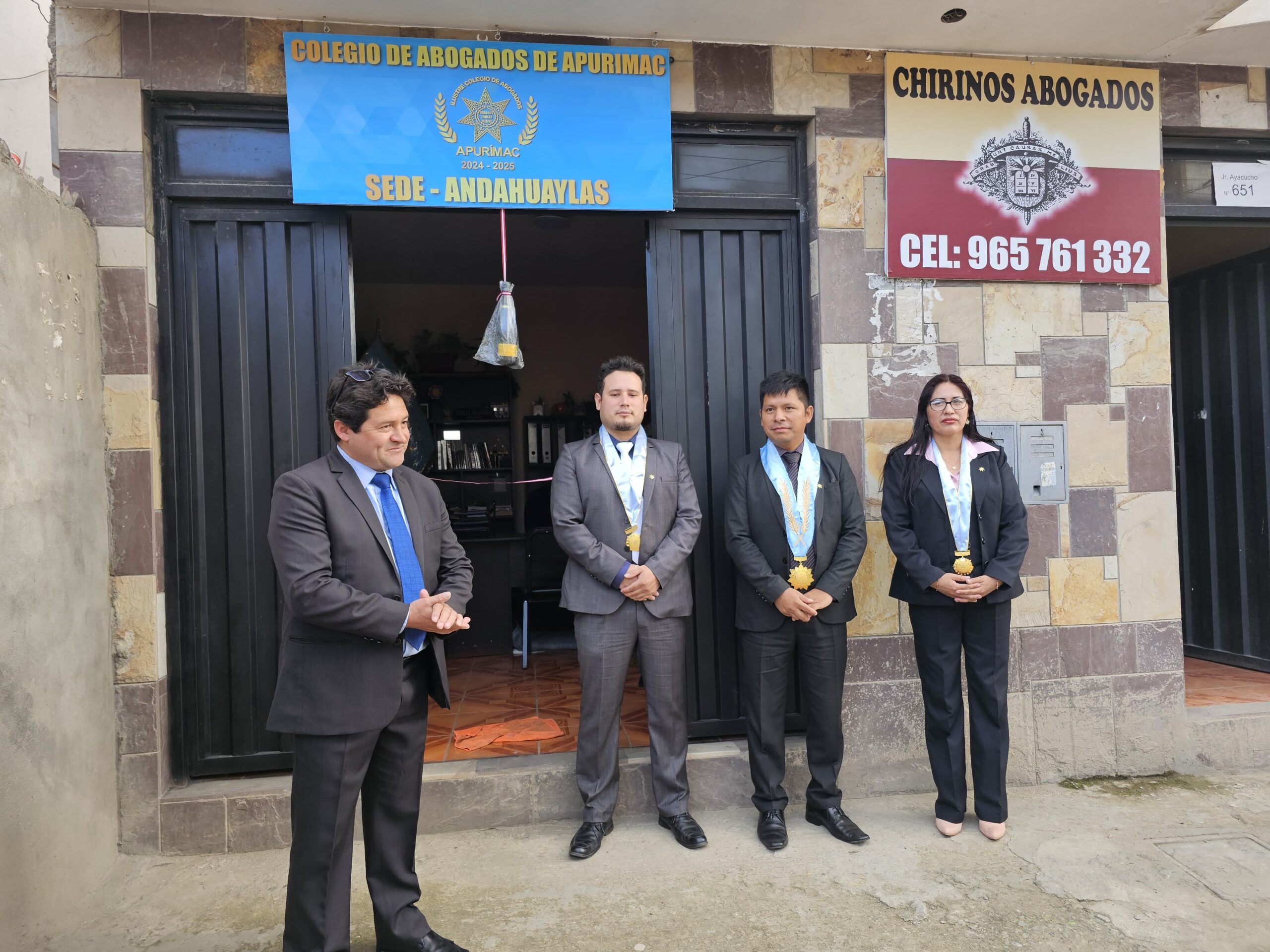 Inauguración de la oficina de enlace en la Provincia de Andahuaylas